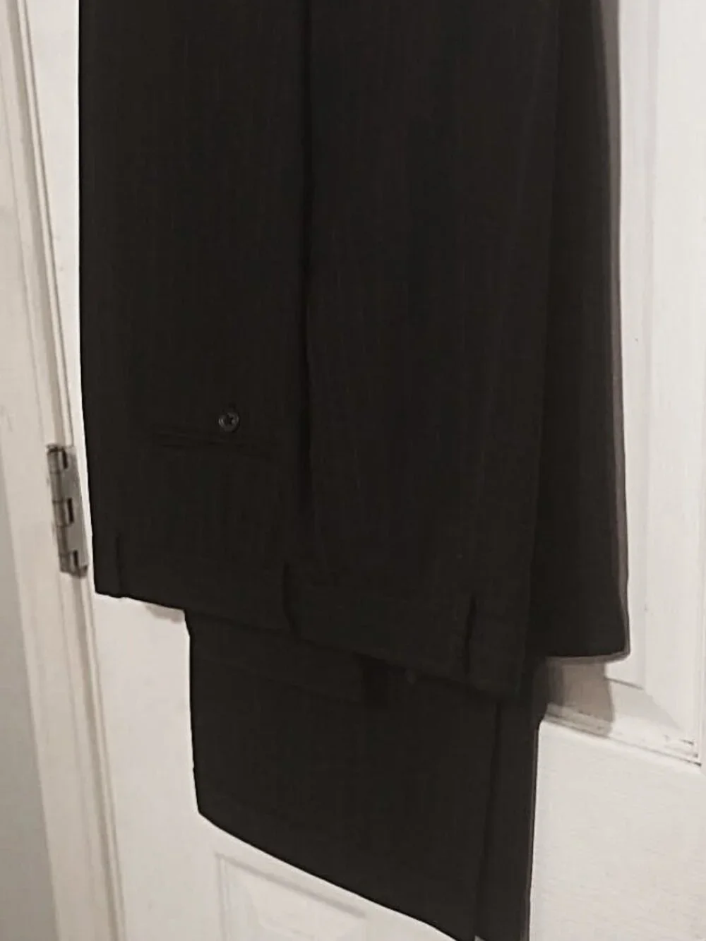 Stafford Men Charcoal Pinstripe 2 Piece Suit  44L